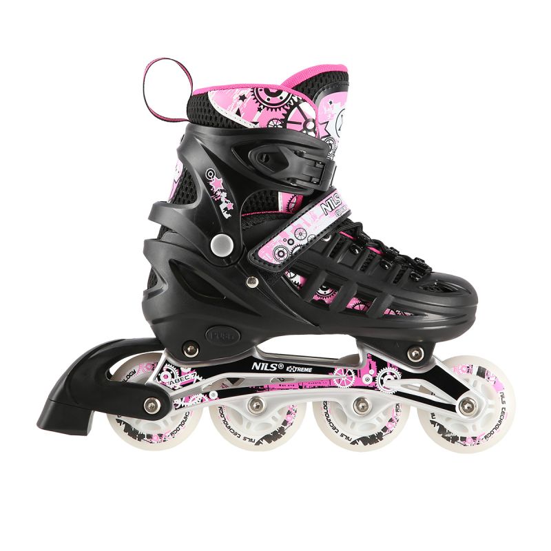 Nils Extreme 4in1 PINK LED SIZE M(35-38) ROLLER SKATER WITH DIMENSIONAL HOCKEY BLADE rózsaszín görkorcsolya