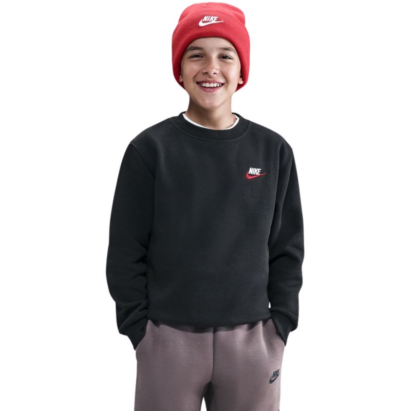 Nike Sportswear Club Fleece Kids' Sweatshirt Black FD3006 fekete pulóver