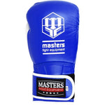 MASTERS FIGHT EQUIPMENT MASTERS RBT-PERFECT-GRIP Leather Boxing Gloves 12 oz biało - czarne kesztyű 01587-12-0105