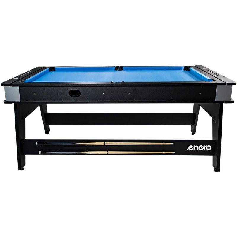 Enero 4-IN-1 MULTIGAMING TABLE BILLIARDS TABLE TENNIS HOOK-UP DINING TABLE .1x81.3CM fekete table games, tables