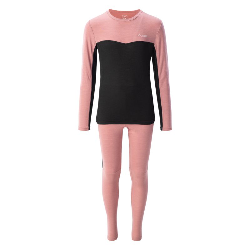 Elbrus Melor Merino Set Tg Jr thermal underwear set fekete thermoactive clothing