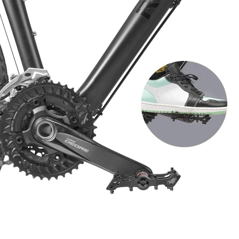 Rockbros 2020-12BBK Platform Aluminum Bicycle Pedals - Black