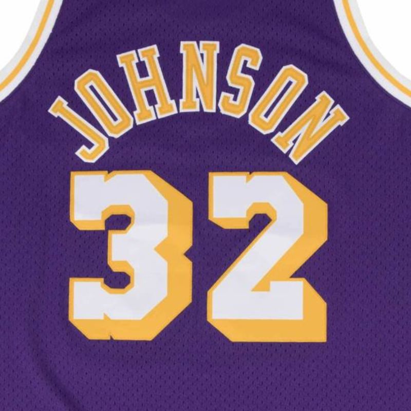Mitchell & Ness Swingman Jersey NBA LA Los Angeles Lakers Magic Johnson - SMJYGS18176-LALPURP84EJH mez