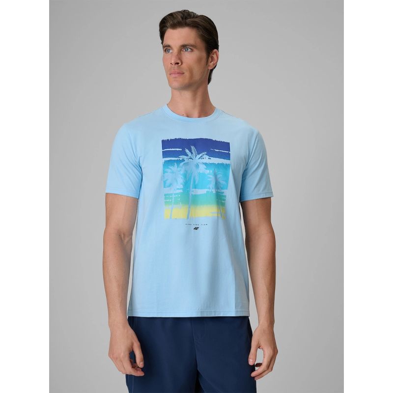 4F Men's regular printed T-shirt póló 4FRSS26TTSHM4291-34S