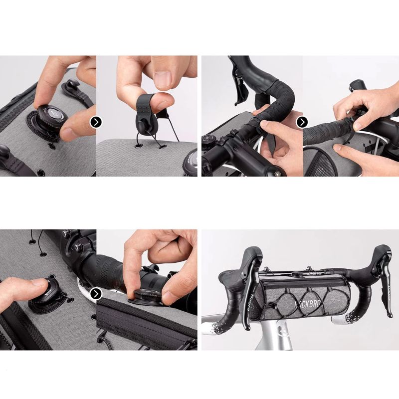 Rockbros TL002 ROAD TO SKY 1.5L Handlebar Waterproof – Gray szary sporttáska 5907769384219-211533