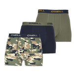 O'Neill O'Nell Boxer Camo & Plain 3PK zöld underwear