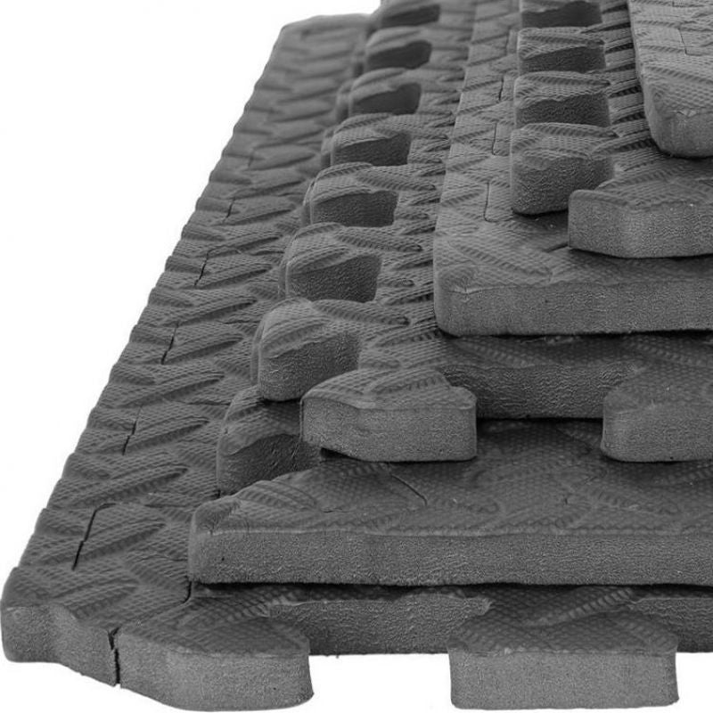 HMS Puzzle mat for sports equipment, light gray, 9 pieces, MP12 szürke fitness matrac 17-63-085