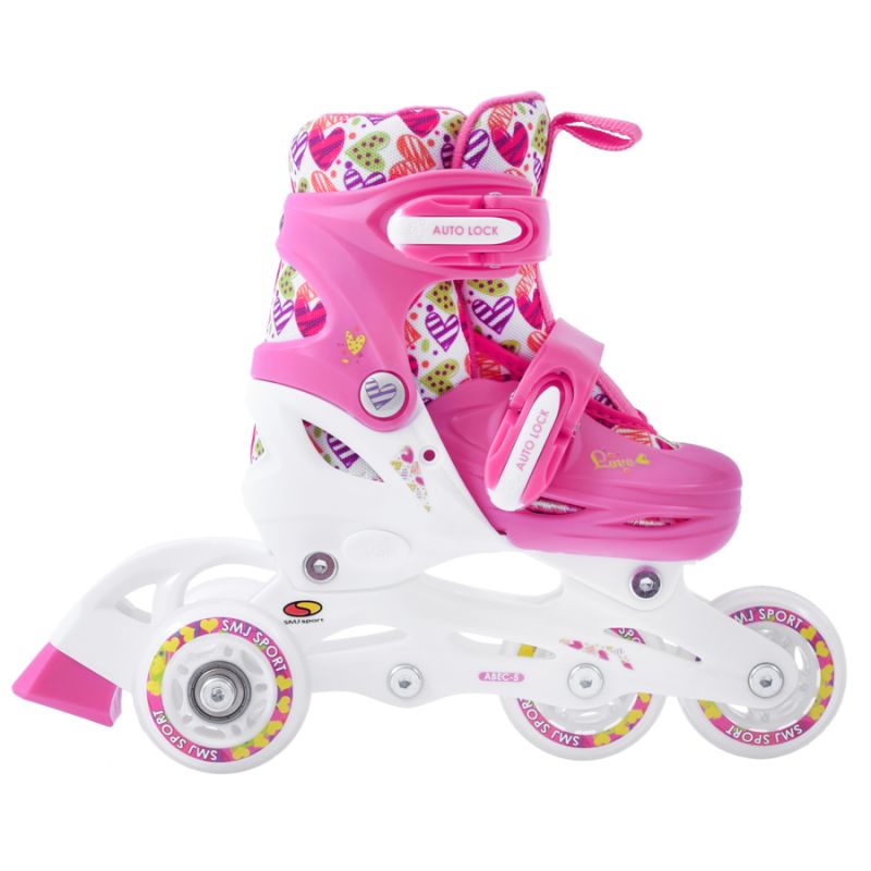 Smj Sport Hearts 2in1 Roller Skates + Adjustable Rollers HS-TNK-000017130 Szabadidő kiegészítő