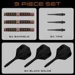 Harrows TOLFRAM TRINITY 97% steeltip darts papucs