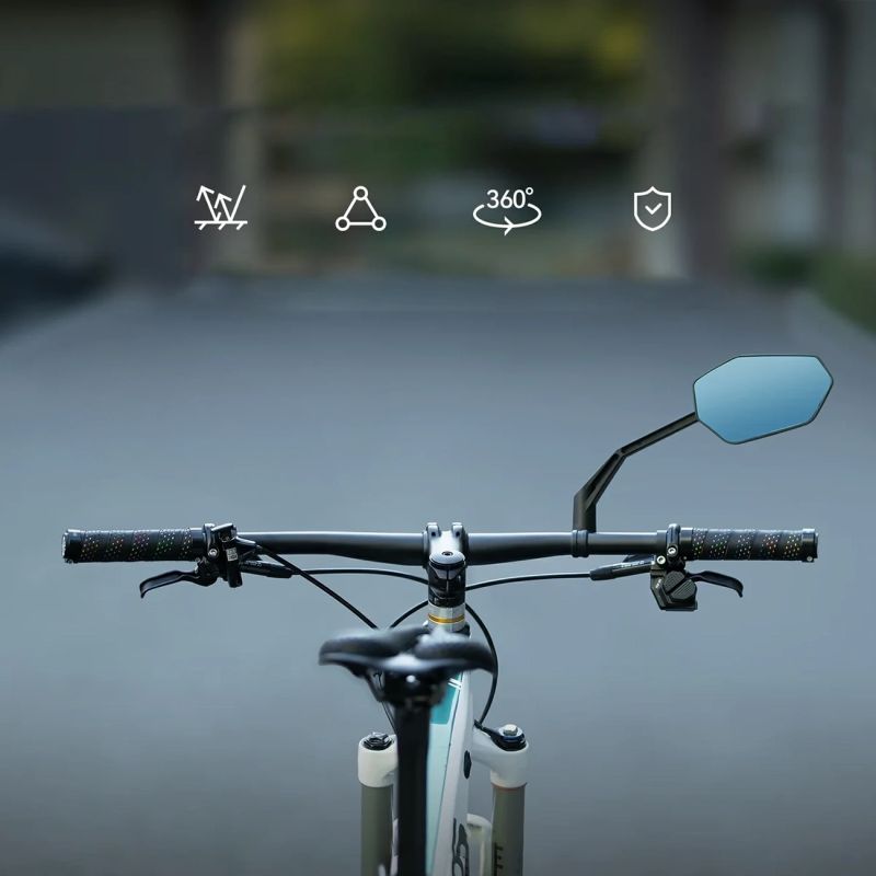Rockbros F-253W Anti-Glare Carbon Fiber Arm Bicycle Mirror - Right
