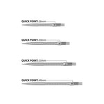 Harrows QUICK POINT sharp steel tips - HM GRIP silver 40 mm leggings
