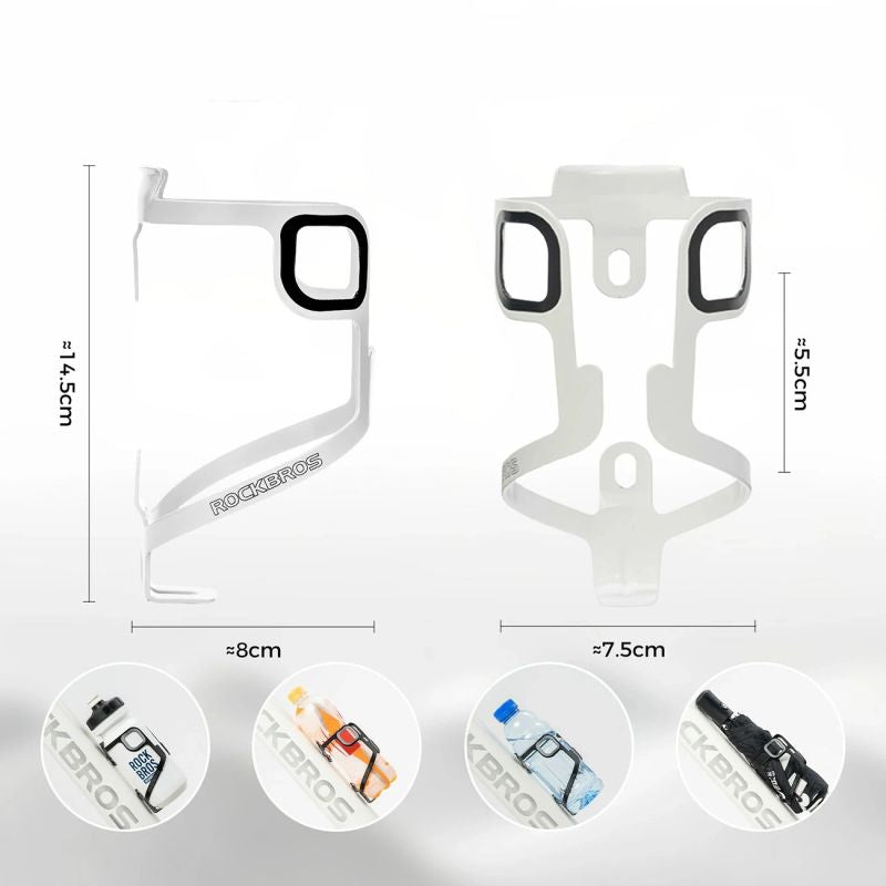 Rockbros Ultralight Aluminum Bottle Cage - White fehér training equipment