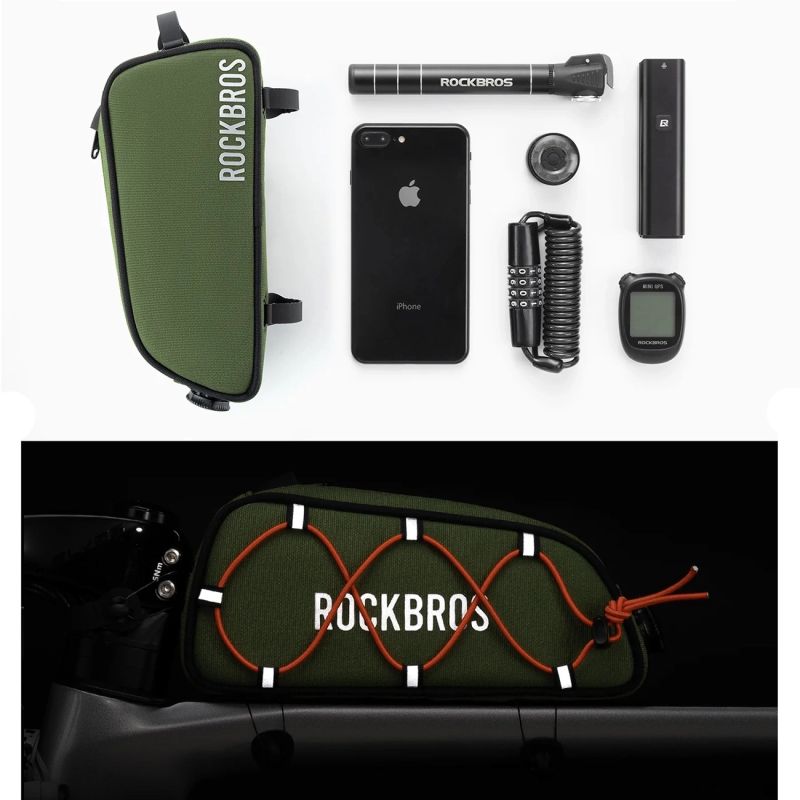 Rockbros TL004 ROAD TO SKY 0.7 l waterproof frame - green zielony táska