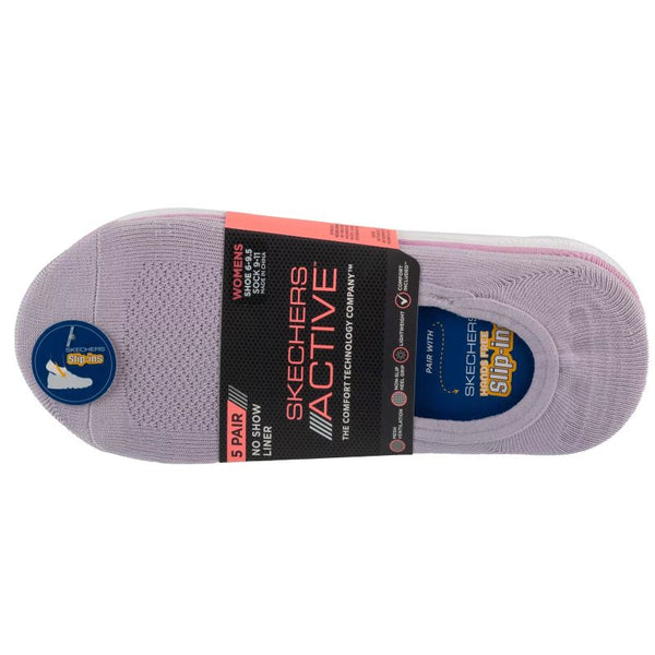 Skechers 5pk Microfiber Liner Socks S113836-PRLV Purple 36-40 General