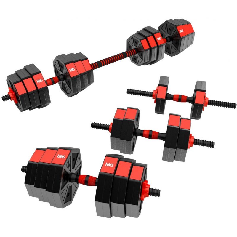HMS Composite dumbbell SGC20 20kg + barbell póló 17-57-030