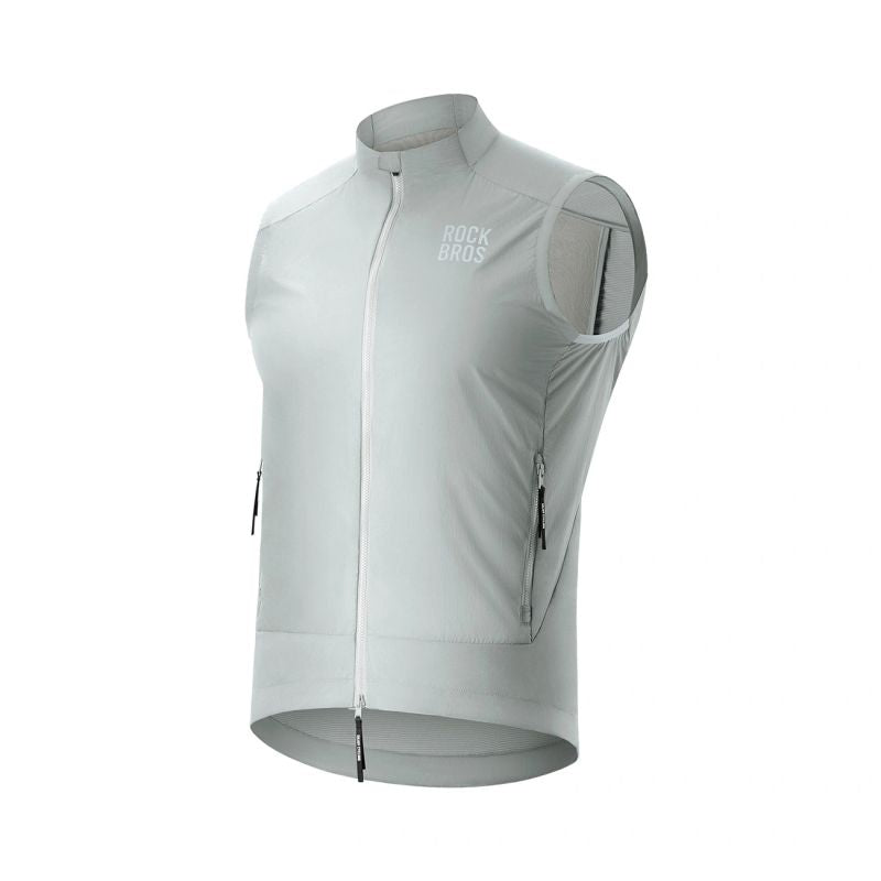 Rockbros Spring/Autumn Windproof Vest Size XL - White/Gray biały || szary \ xl vests