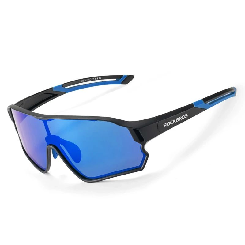 Rockbros 14110009001 Polarized Cycling Glasses for Kids 8-14 Years Old - Black and Blue czarny || niebieski glasses, training equipment