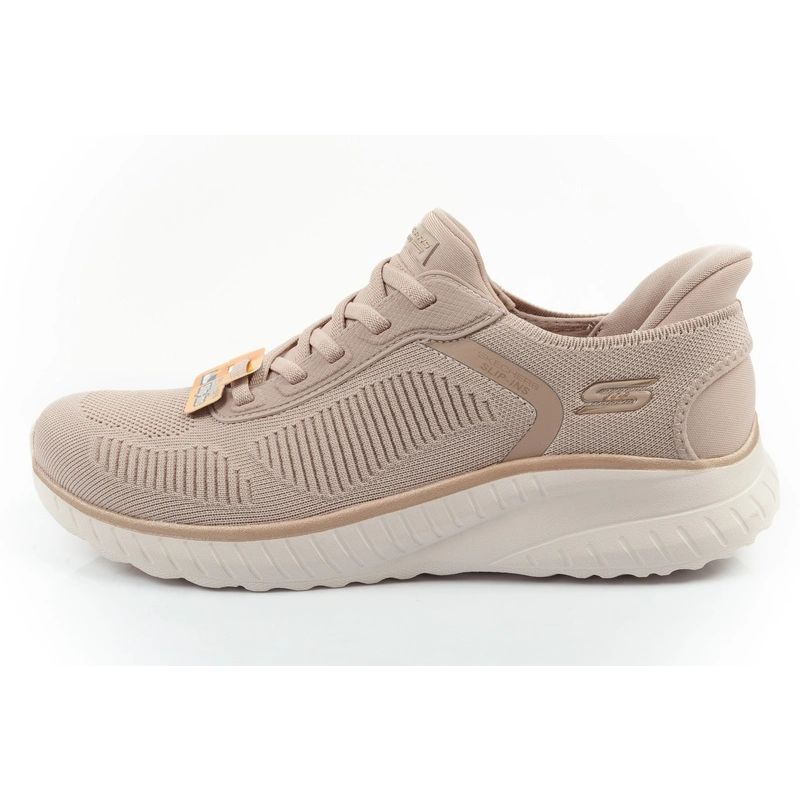 Skechers Bobs Squad Chaos SLIP-INS Women's Sports Beige bézs cipő
