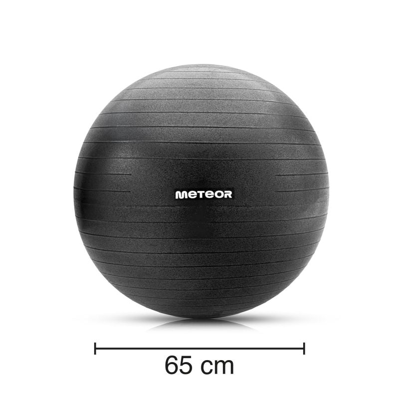 Meteor Fitness 65 cm Black uniw futball labda 17876