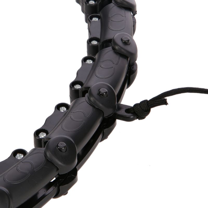 HMS Hula Hop Set HHW11 BLACK with studs and weight + BR163 BLACK PLUS SIZE belt fekete kiegészítő 17-44-634