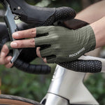 Rockbros Breathable Short Finger Cycling Gloves, Size: S - Green zielony \ s kesztyű