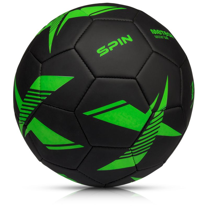 Meteor Spin 5 Soccer Black/Green uniw labda