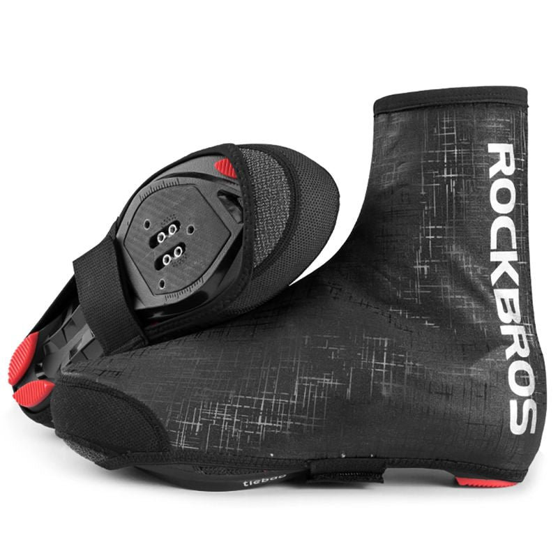 Rockbros Windproof Waterproof Shoe Covers 42-46 cm - Black fekete protectors and knee pads