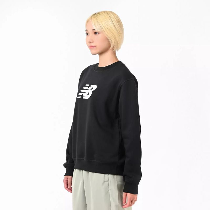 New Balance Sport Fleece Logo Crew Bk W WT43526BK sweatshirt Pulóver