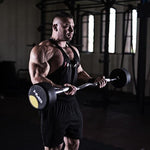 HMS Rubber-coated barbell/curl bar 20 kg GSL-20 fekete súlyzó 17-58-023