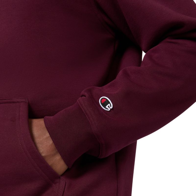 Champion Hooded Sweatshirt 220271 RS522 bordó kapucnis pulóver