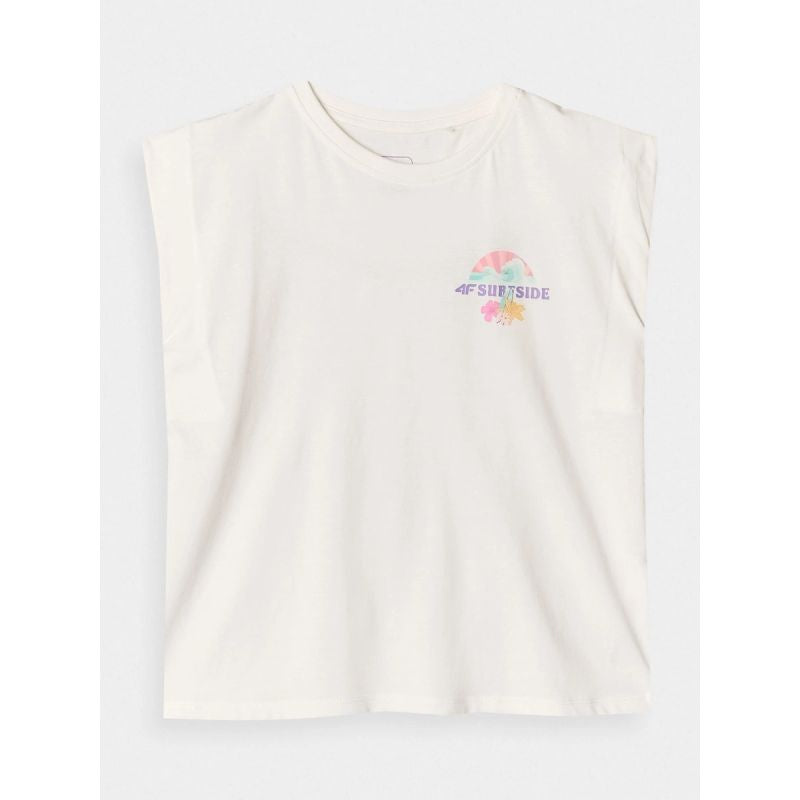 Girls' printed top 4F 4FJRSS24TTSHF2052-11S póló