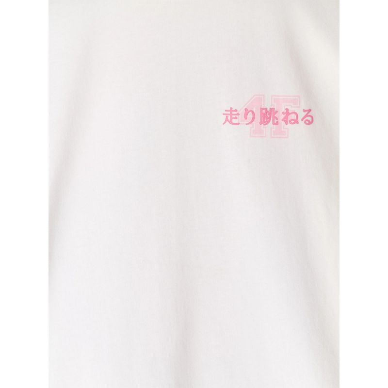 Oversized T-shirt with print for girls 4F 4FJRAW25TTSHF2935-11S