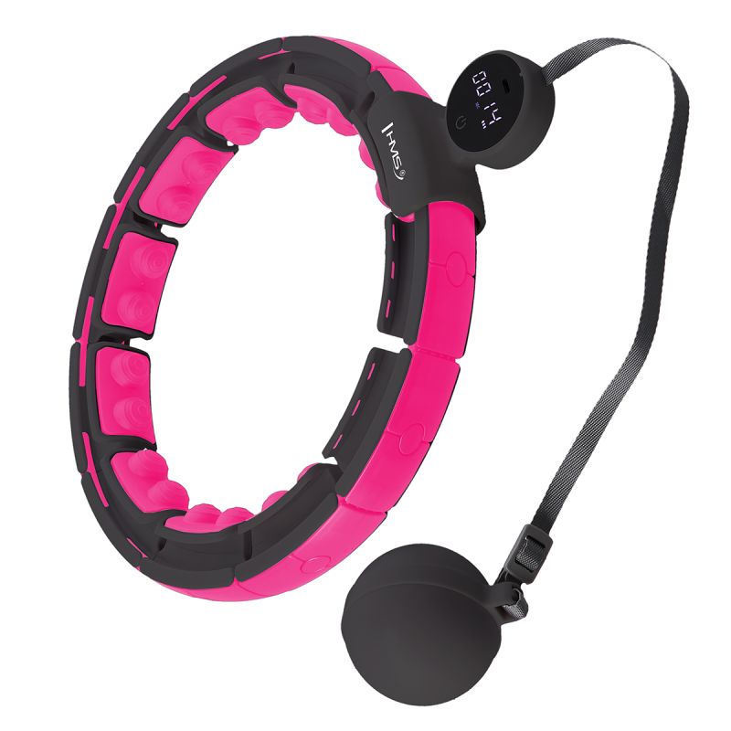 HMS Hhm16 Hula Hop Black/Pink With Magnets And Weight + Counter rózsaszín edzéssegítő 17-44-586