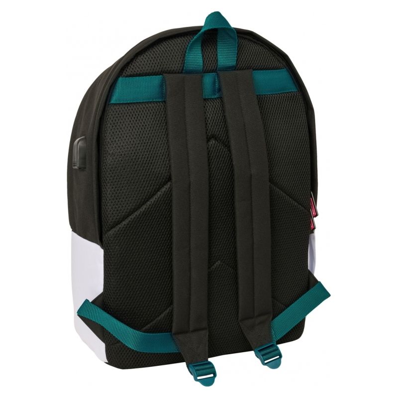 Real Madrid sports backpack with USB and laptop compartment double backpack wielokolorowy elektronika 612654820