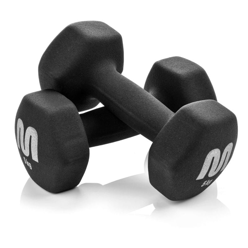 Meteor 2x5 kg cast iron dumbbell set uniw hátizsák 17847