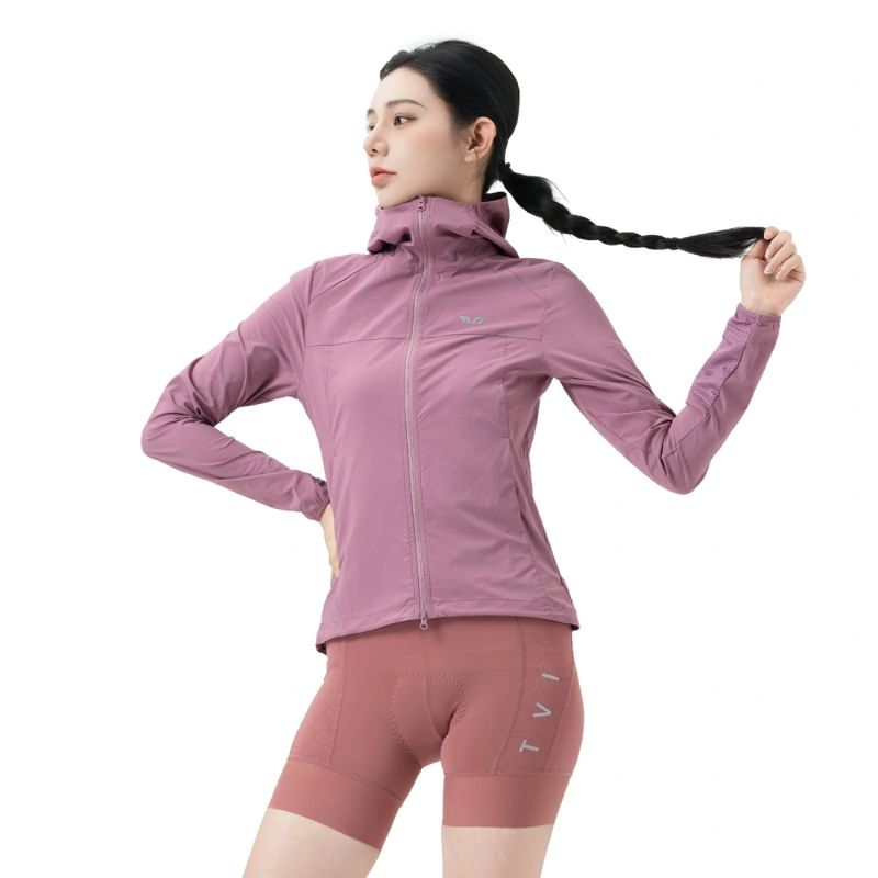 Rockbros TVI Women's Cycling with Hood L - Pink rózsaszín dzseki 304004-211758