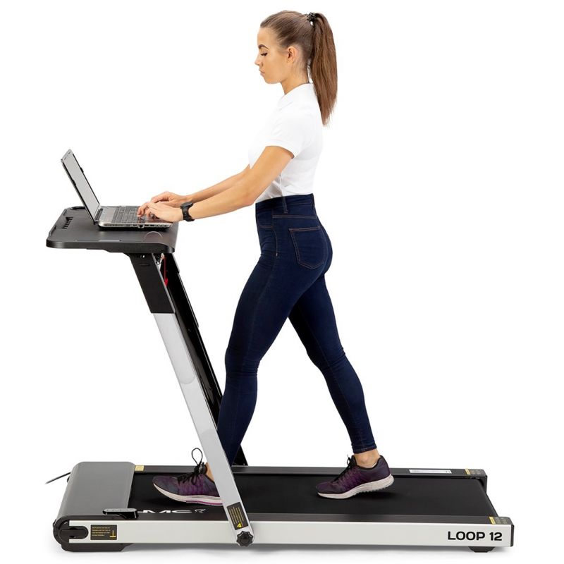 HMS MULTI Electric Treadmill with Desk 1-12 km/h, Gray szürke edzőfelszerelés 17-19-126