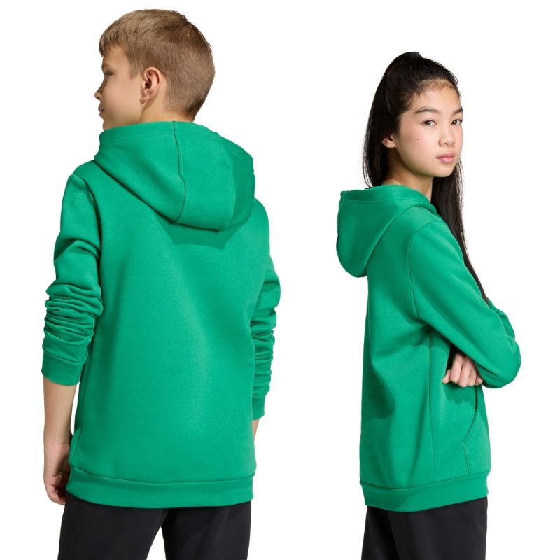 Adidas Entrada 26 Hoody green JZ6563 kids' sweatshirt 104cm kapucnis pulóver