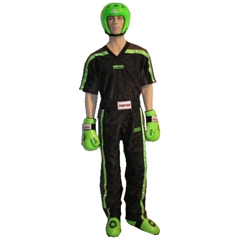 TOP TEN NEON kickboxing outfit black and green