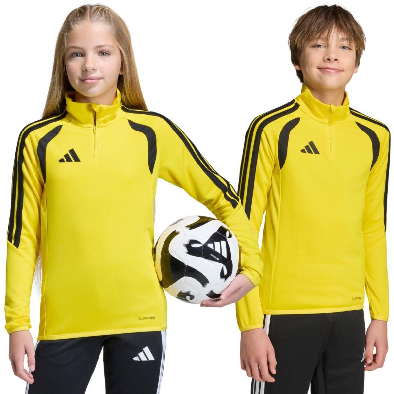 adidas Tiro 26 League Training Top Yellow and Black Kids Sweatshirt JY7158 104cm pulóver