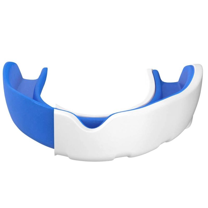 DBX Bushido Gel Mouthguard + Box - White and Blue | GelTech kék protectors and knee pads