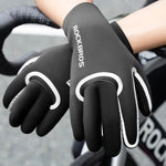 Rockbros full waterproof cycling gloves, size: S/M - black s || m kesztyű