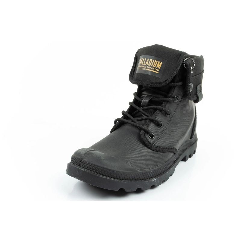 Palladium Women's Baggy Coated High Top Sneakers Fashionable Black fekete utcai cipő