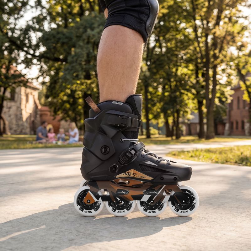 Na1601 Slalom Roller Skates Slayd Black Size 46 Nils Extreme fekete utcai cipő
