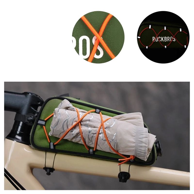 Rockbros TL004 ROAD TO SKY 0.7 l waterproof frame - green zielony táska