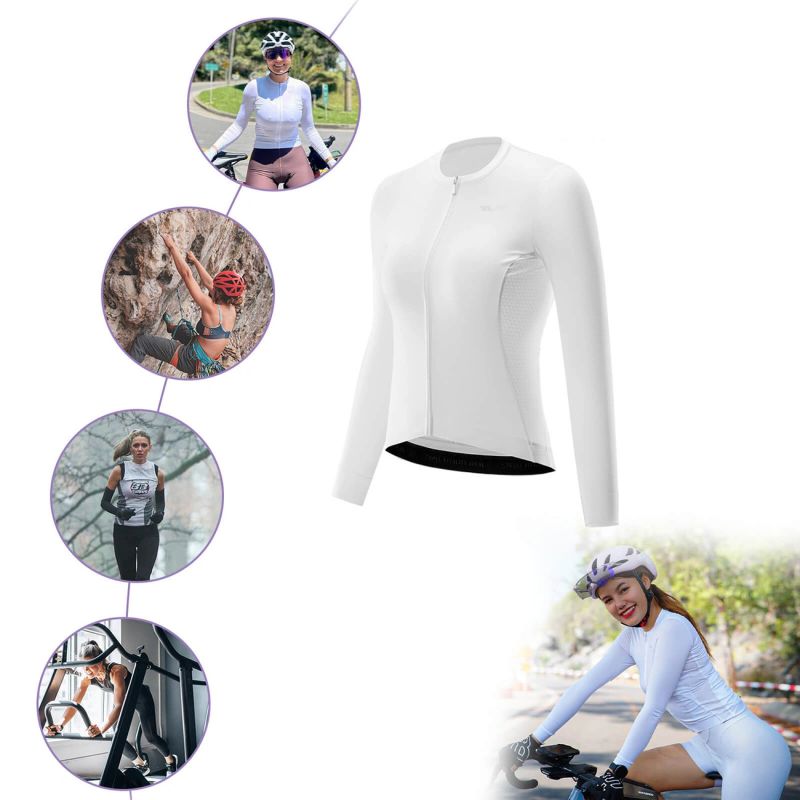 Rockbros 15210006004 TVI Women's Cycling Jersey Long Sleeve - White fehér póló 15210006003-211718