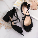 Inny Sergio Leone W SK367A black block heel sandals Túracipő
