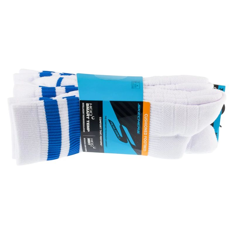 Skechers 3pk Mens PF PBall Crew Socks fehér zokni
