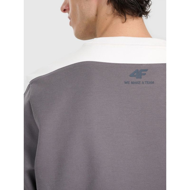 Men's sweatshirt without zipper, without hood, 4F 4FRAW25TSWSM2457-23S pulóver