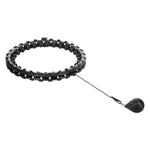 HMS Plus size hula hoop HHW12 with studs and weight, black fekete edzéssegítő 17-44-526
